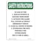 Signmission OSHA INSTRUCTIONS, 5" Height, Decal, 5" x 3.5", Portrait, In Case Of Fire 1. Rescue Patients OS-SI-D-35-V-11475 - alternate 1